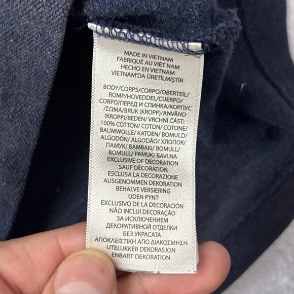 Polo Ralph Lauren Men's Size Large Polo Shirt Classic Fit Navy Blue w/ Logo - Picture 7 of 10